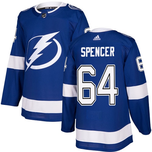 Herren Tampa Bay Lightning Eishockey Trikot Matthew Spencer #64 Authentic Königsblau Heim